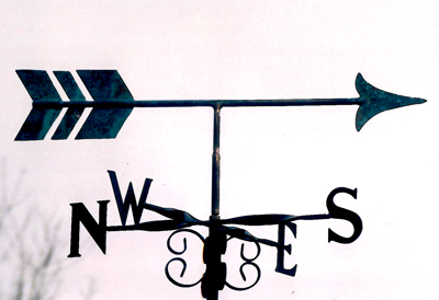 Copper Arrow weather vane